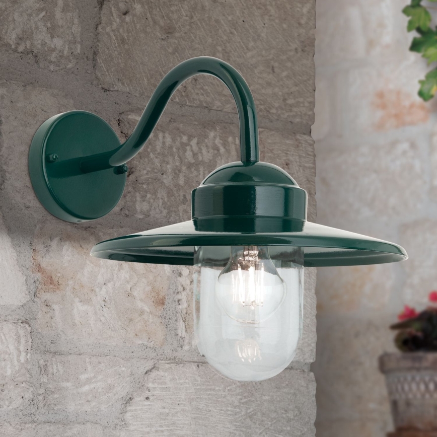 Applique murale extérieure EDWARD 1xE27/60W/230V IP44 vert