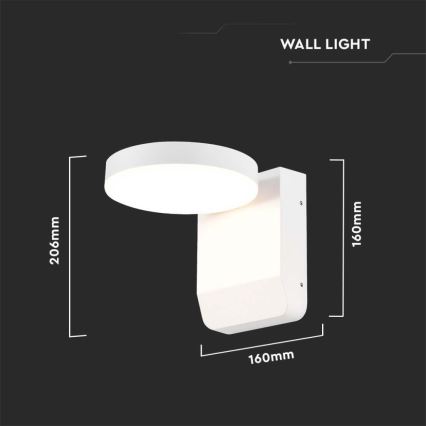 Applique murale extérieure flexible LED/17W/230V IP65 4000K blanc