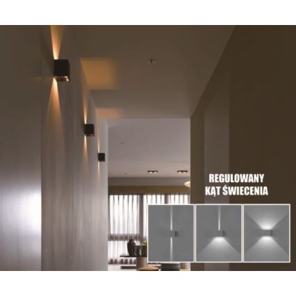 Applique murale LED extérieure KREON 2xLED/3W/230V IP54 4000K noir