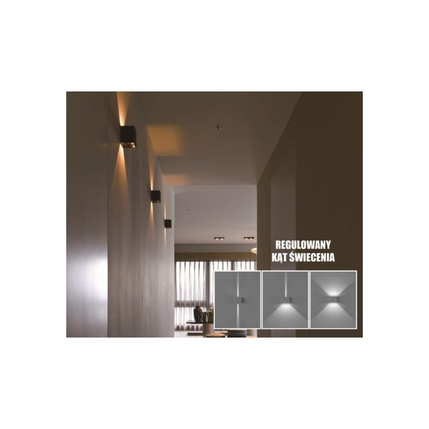 Applique murale LED extérieure KREON 2xLED/3W/230V IP54 4000K noir