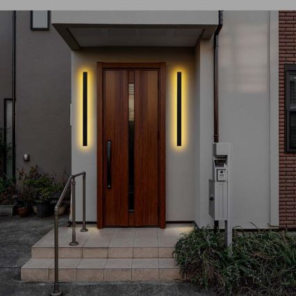 Applique murale extérieure LED/10W/230V 3000K IP65 51 cm noire