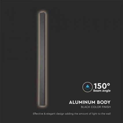 Applique murale extérieure LED/10W/230V 4000K IP65 51 cm noire