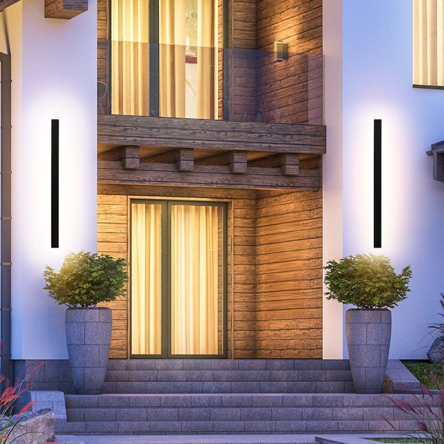 Applique murale extérieure LED/23W/230V 3000K IP65 141 cm anthracite