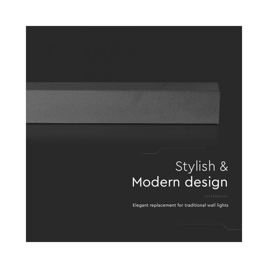 Applique murale extérieure LED/23W/230V 4000K IP65 141 cm anthracite