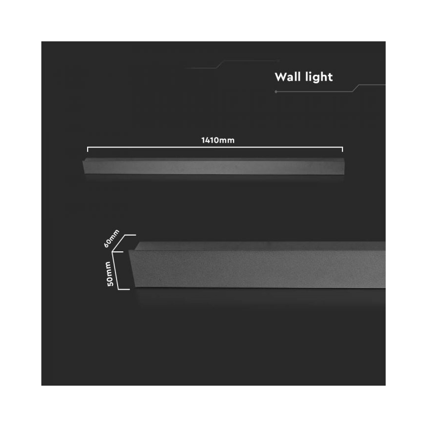 Applique murale extérieure LED/23W/230V 4000K IP65 141 cm anthracite