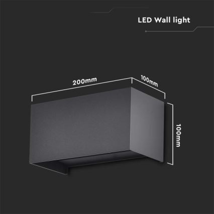 Applique murale extérieure LED 24 W 230 V 3000 K IP65 noire