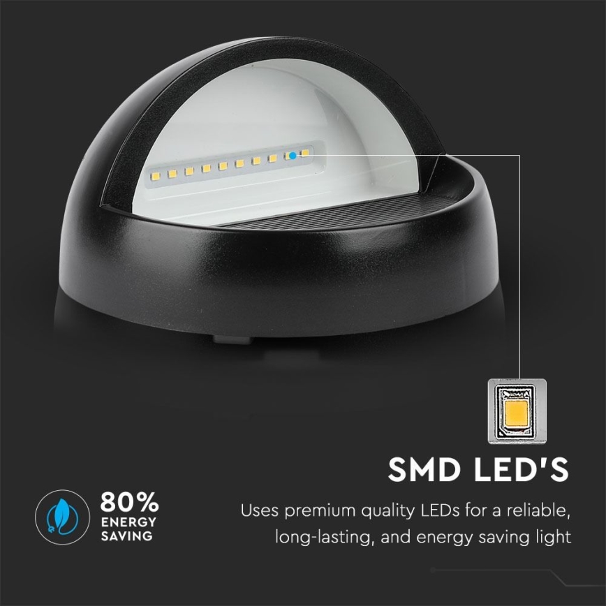 Applique murale extérieure LED/3W/230V 4000K IP65 noir
