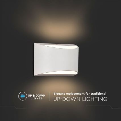 Applique murale extérieure LED/9W/230V 4000K IP54 blanche