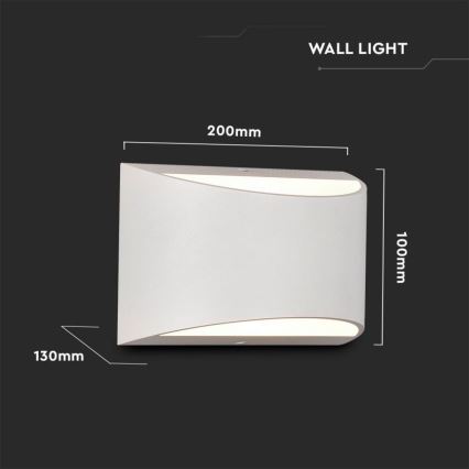 Applique murale extérieure LED/9W/230V 4000K IP54 blanche