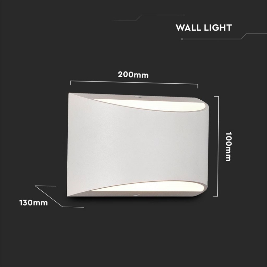 Applique murale extérieure LED/9W/230V 4000K IP54 blanche