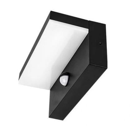 Applique murale extérieure LED avec détecteur HESTIO LED/9W/230V 4000K IP44 noire