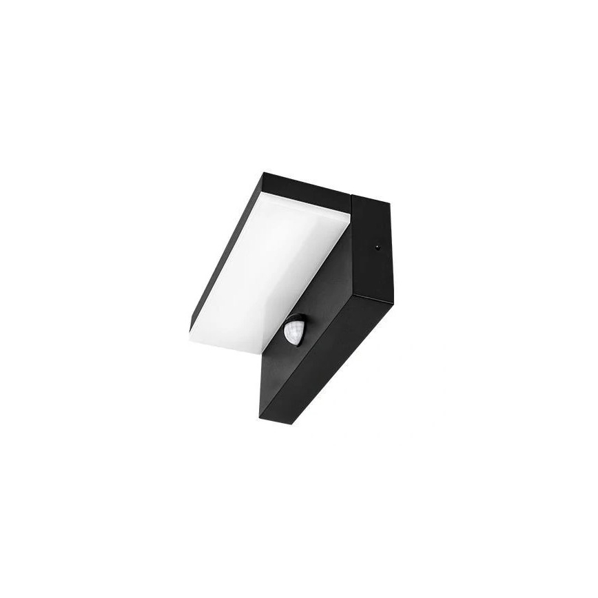 Applique murale extérieure LED avec détecteur HESTIO LED/9W/230V 4000K IP44 noire