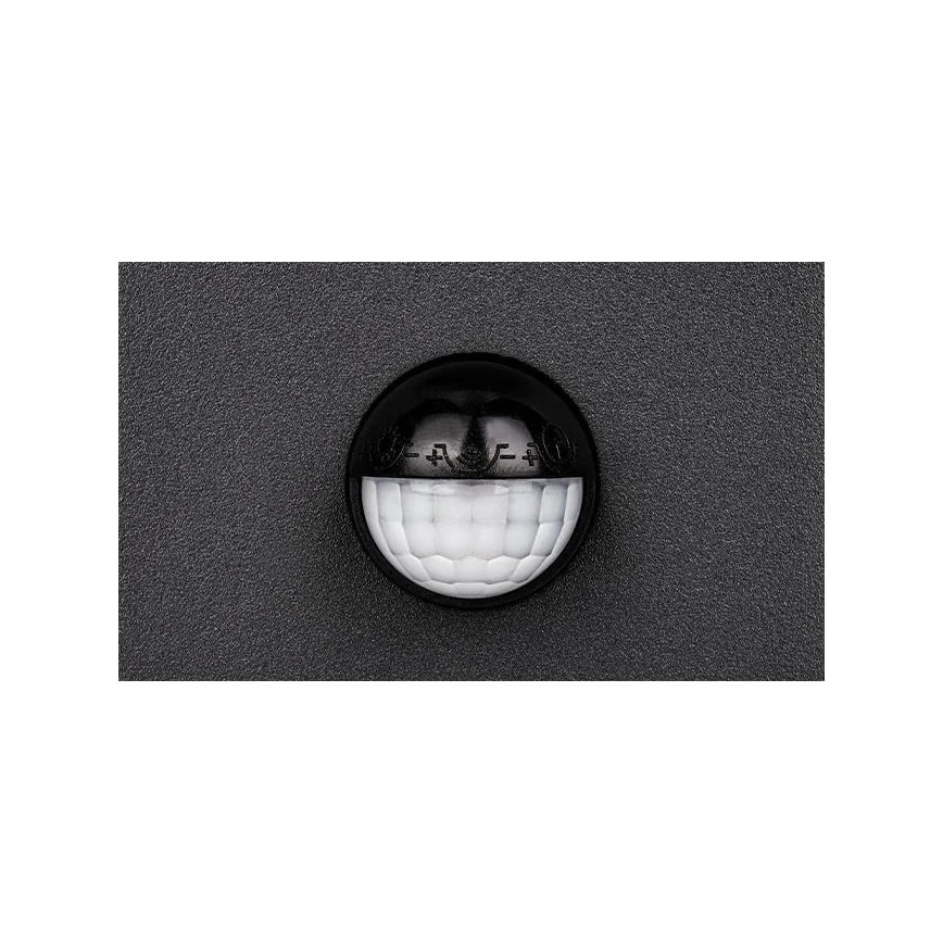 Applique murale extérieure LED avec détecteur HESTIO LED/9W/230V 4000K IP44 noire