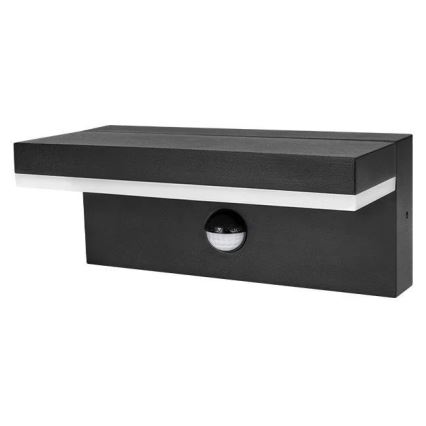 Applique murale extérieure LED avec détecteur HESTIO LED/9W/230V 4000K IP44 noire