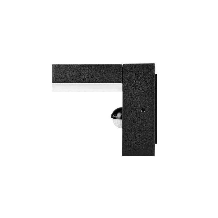 Applique murale extérieure LED avec détecteur HESTIO LED/9W/230V 4000K IP44 noire