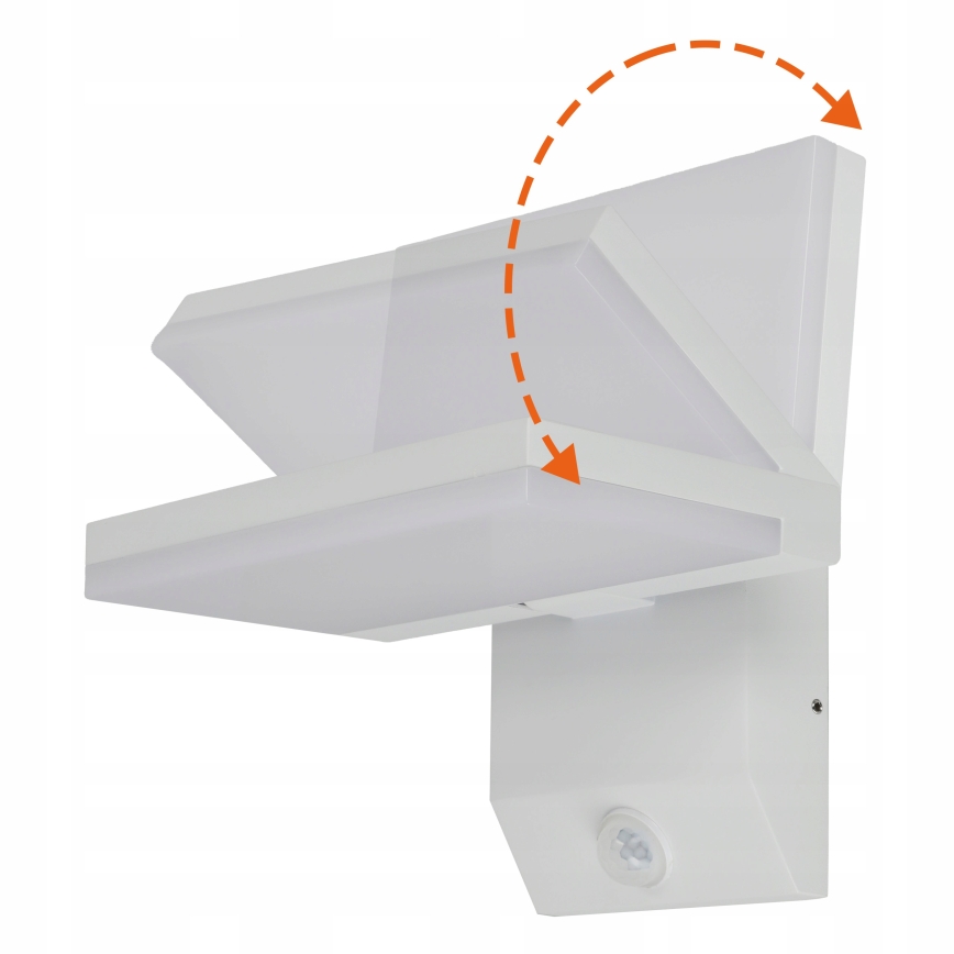 Applique murale extérieure LED avec détecteur de mouvement LED/18W/230V IP44 blanche