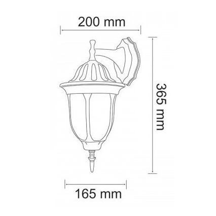 Applique murale extérieure LED FLORENCJA 1xE27/10W/230V IP43