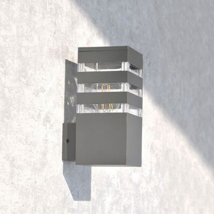 LED RGBW Applique murale extérieure dimmable TEKSAS 1xE27/12W/230V 2700-6500K Wi-Fi IP44 anthracite