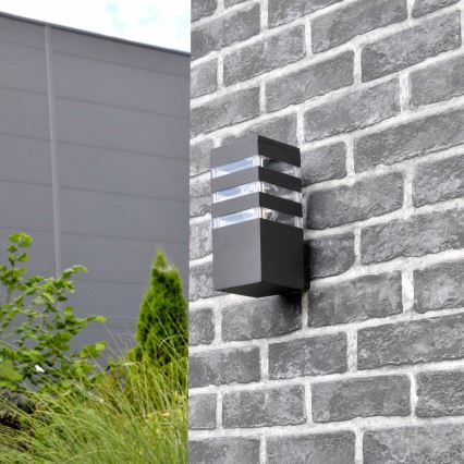 LED RGBW Applique murale extérieure dimmable TEKSAS 1xE27/12W/230V 2700-6500K Wi-Fi IP44 anthracite
