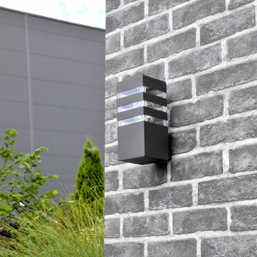 LED RGBW Applique murale extérieure dimmable TEKSAS 1xE27/12W/230V 2700-6500K Wi-Fi IP44 anthracite