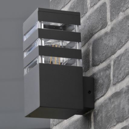 LED RGBW Applique murale extérieure dimmable TEKSAS 1xE27/12W/230V 2700-6500K Wi-Fi IP44 anthracite