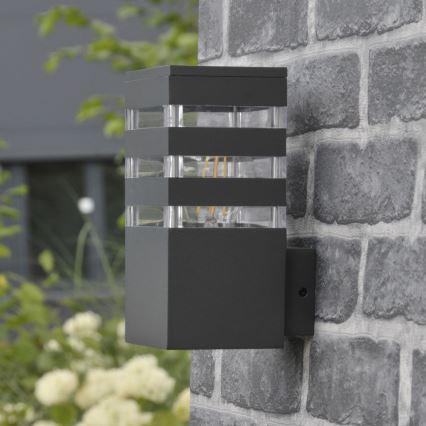 LED RGBW Applique murale extérieure dimmable TEKSAS 1xE27/12W/230V 2700-6500K Wi-Fi IP44 anthracite