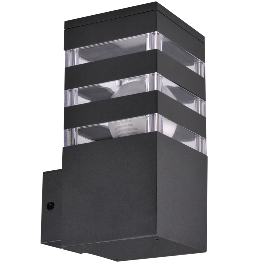 LED RGBW Applique murale extérieure dimmable TEKSAS 1xE27/12W/230V 2700-6500K Wi-Fi IP44 anthracite