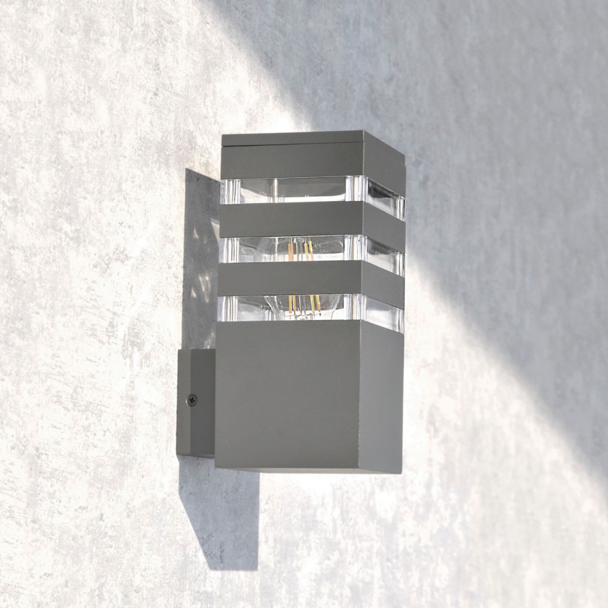 Applique murale extérieure LED RGBW dimmable TEKSAS 1xE27/9W/230V 2700-6500K Wi-Fi IP44 anthracite
