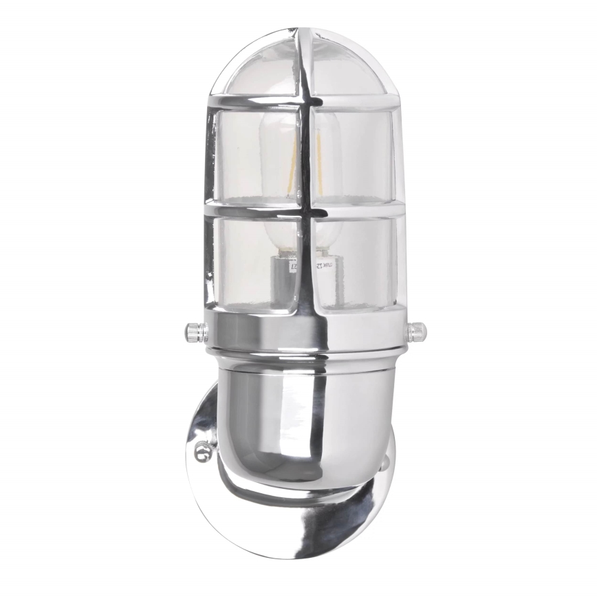 Applique murale extérieure LUND 1xE27/12W/230V IP44 chrome brillant