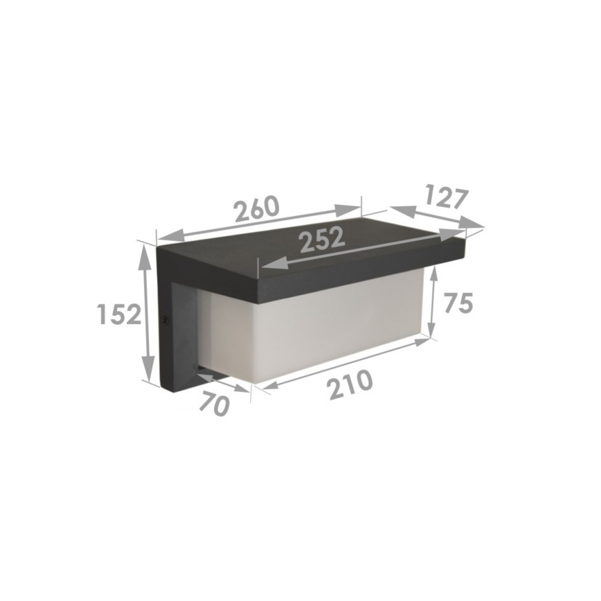 Applique murale extérieure NEELY 1xE27/12W/230V IP54 noir