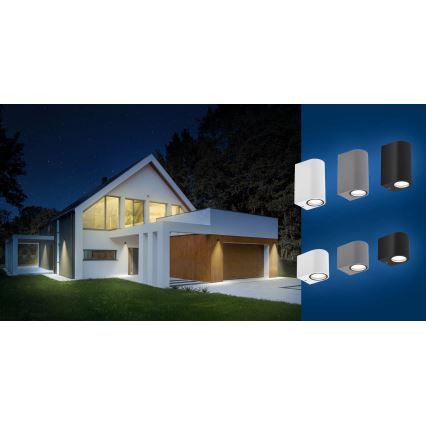 Applique murale extérieure PARETE 1xGU10/6W/230V IP54 grise