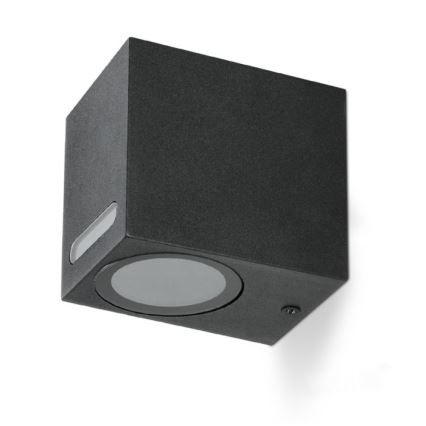 Applique murale extérieure QUERK 1xGU10/35W/230V IP54 8 cm noir