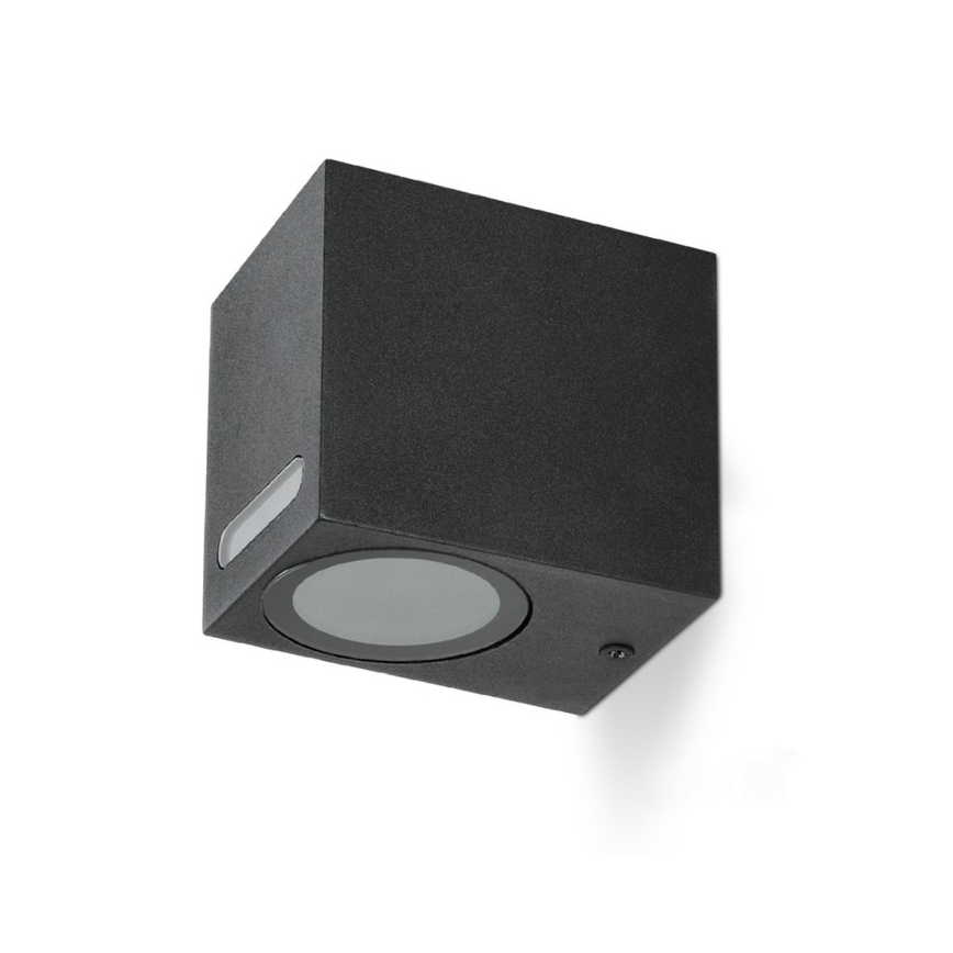 Applique murale extérieure QUERK 1xGU10/35W/230V IP54 8 cm noir