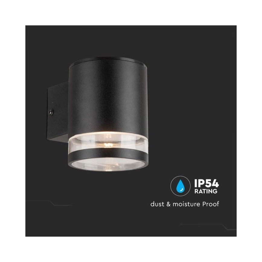 Applique murale extérieure solaire LED/1W/3,7V 3000K IP54 noir