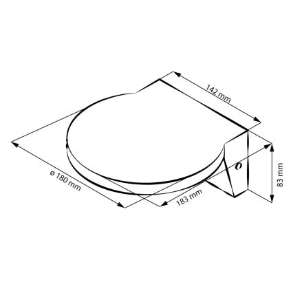 Applique murale extérieure TESA LED/10W/230V IP54 noir