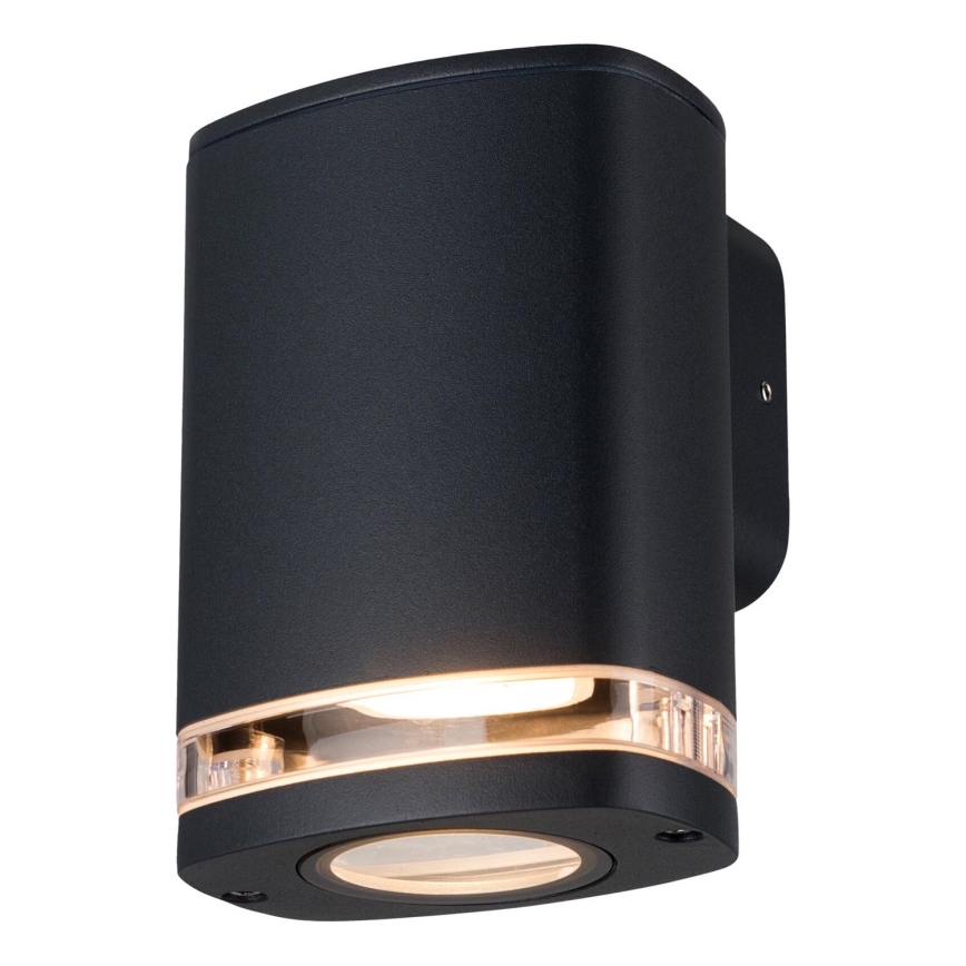 Applique murale extérieure ZEVI 1xGU10/10W/230V IP54 noir