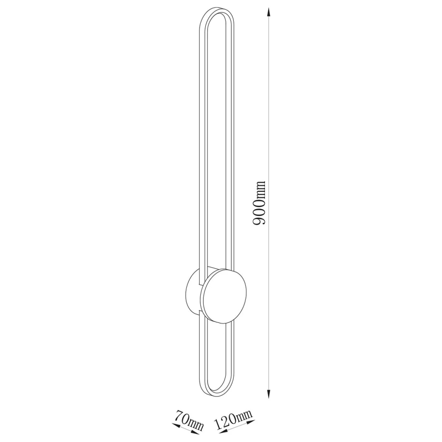 Applique murale FLORENTYNA LED/24W/230V 4000K noir/beige