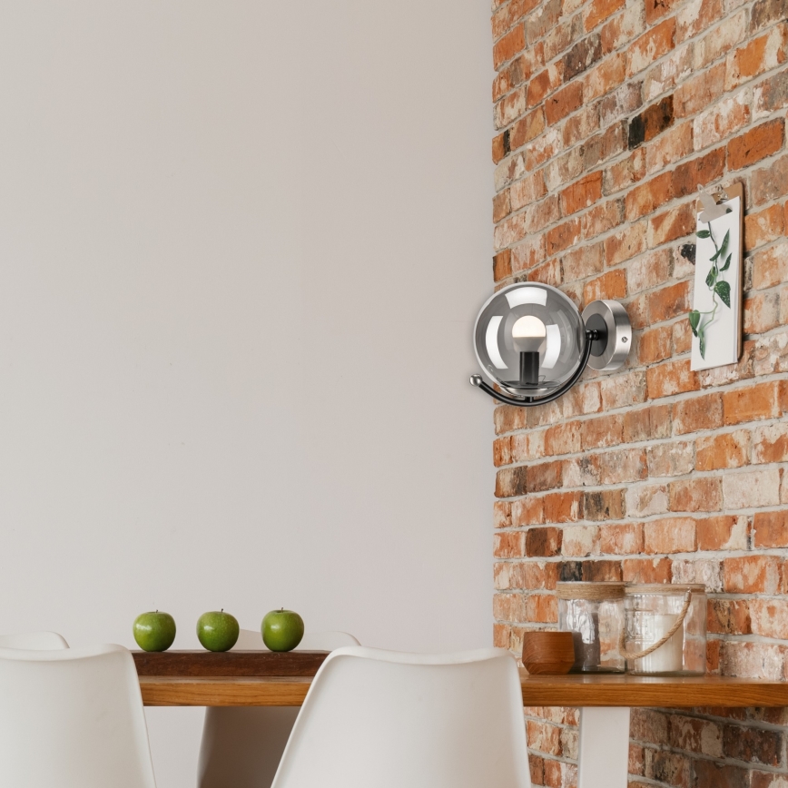 Applique murale GEORGIA 1xE14/5W/230V chrome mat/fumé