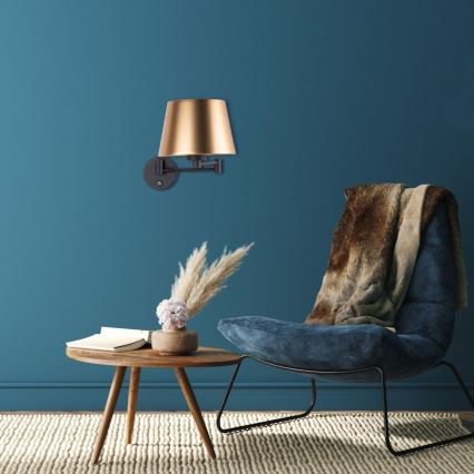Applique murale GLORY 1xE27/15W/230V dorée/noire