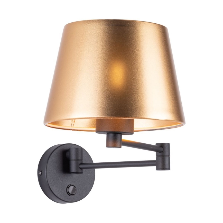 Applique murale GLORY 1xE27/15W/230V dorée/noire