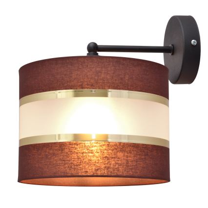 Applique murale HELEN 1xE27/15W/230V marron/noir/doré