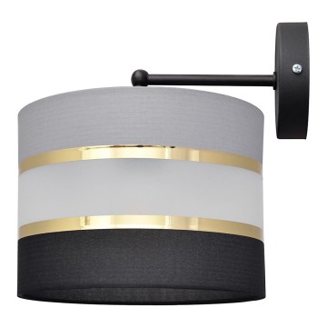 Applique murale HELEN 1xE27/15W/230V noir/gris/doré