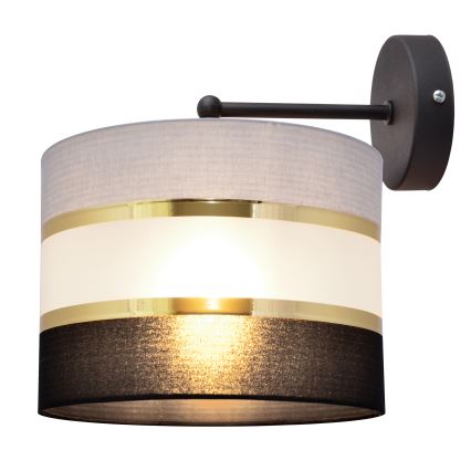 Applique murale HELEN 1xE27/15W/230V noir/gris/doré