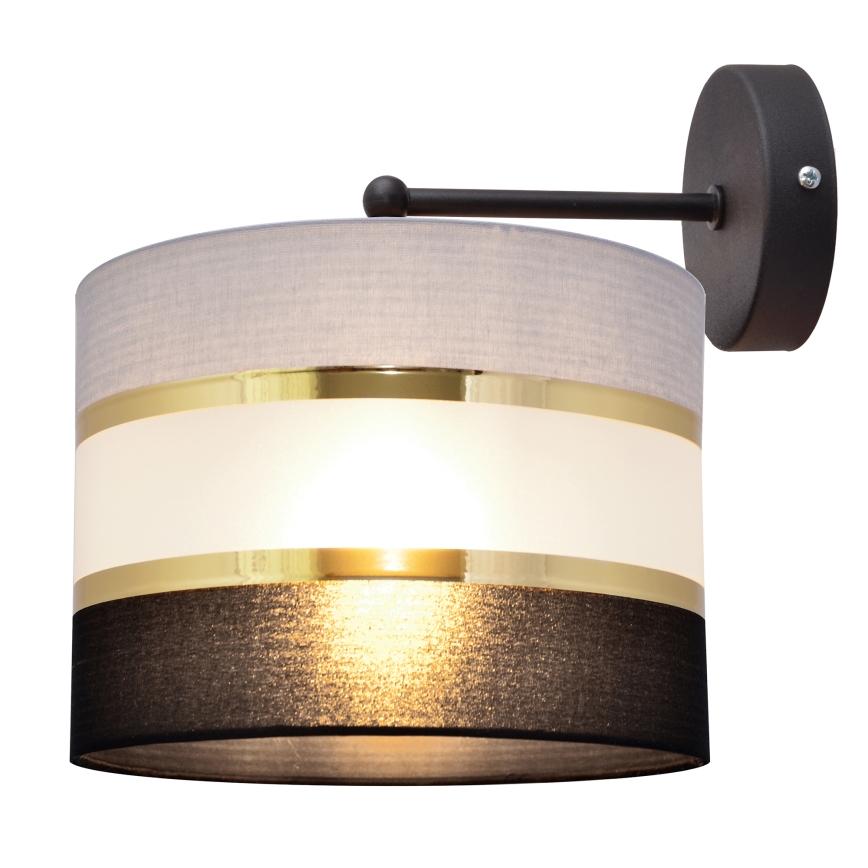 Applique murale HELEN 1xE27/15W/230V noir/gris/doré