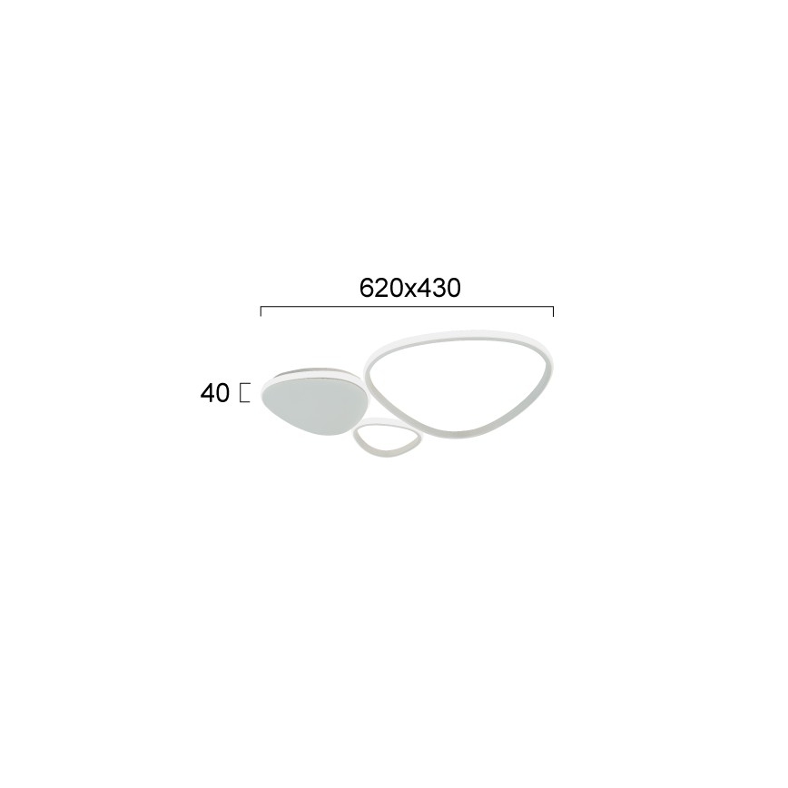 Applique murale HELIX LED/33W/230V gris