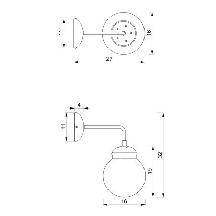 Applique murale HYDRO 1 1xE14/60W/230V