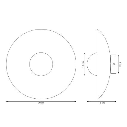 Applique murale INSPO 1xG9/8W/230V blanche
