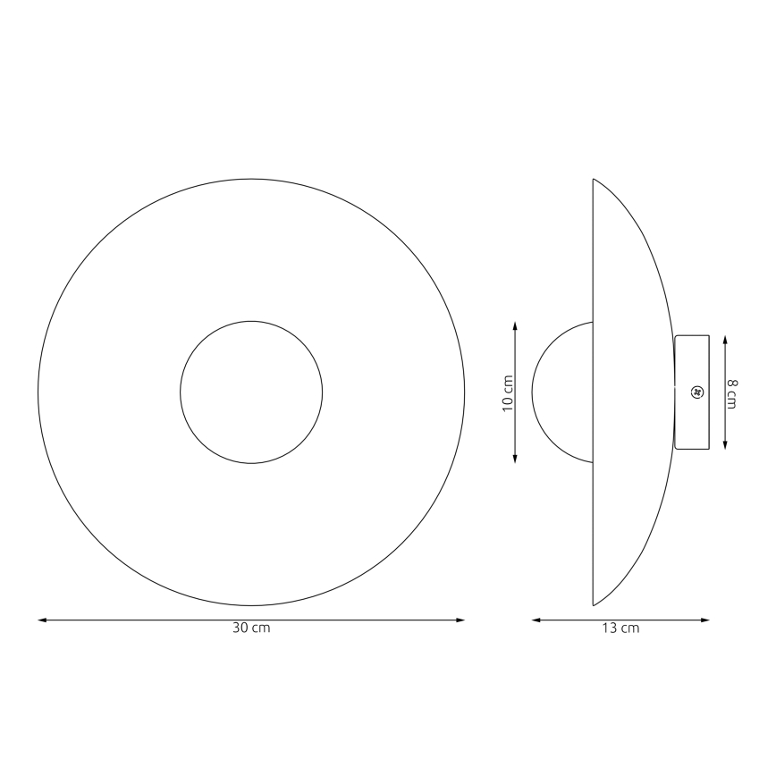 Applique murale INSPO 1xG9/8W/230V noire