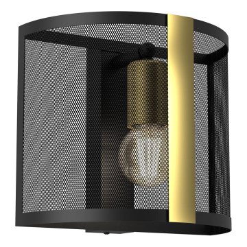 Applique murale KAGA 1xE27/60W/230V noir/doré