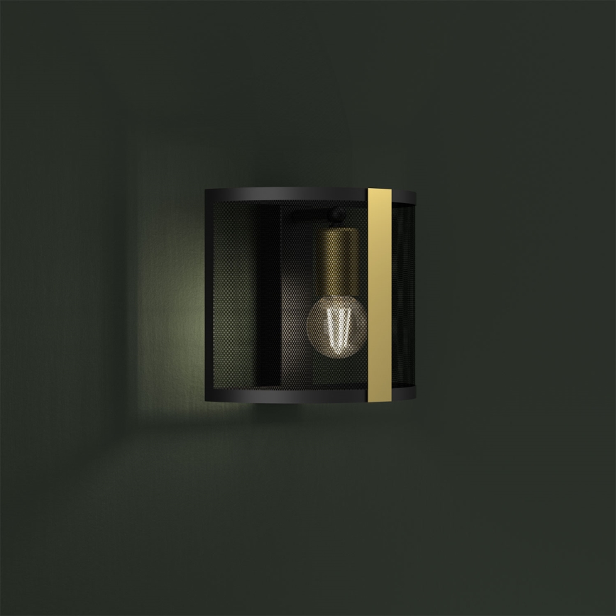 Applique murale KAGA 1xE27/60W/230V noir/doré